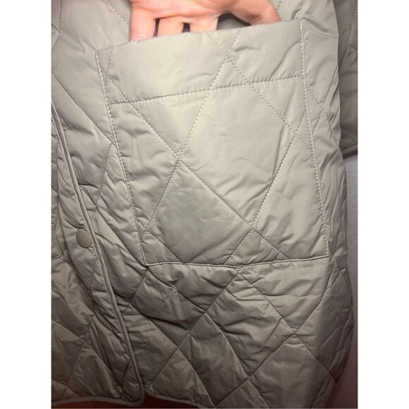 Michael Stars Sonnet Quilted Button Up Jacket Light Olive – New - Picture 7 of 11